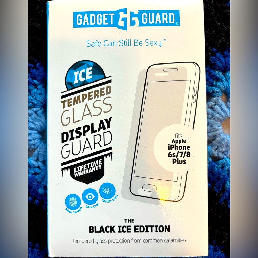 Gadget Guard screen guard, for iPhone 6S/7/8+. Black ice edition. NWT